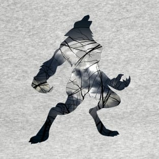 Werewolf Wolf Moon Werewolf Silhouette Halloween Costume Boys T-Shirt